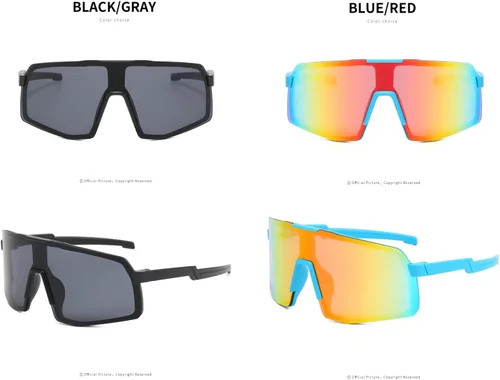 Miniatura 4 de SANPLMG UV400 Paquete de 2 gafas de sol deportivas sin marco para niños y niñas, ciclismo, béisbol, golf, jóvenes, gafas de sol deportivas