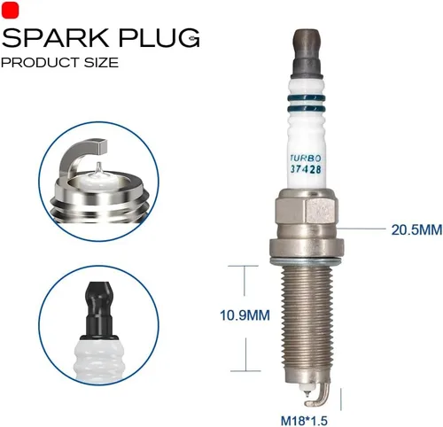 Miniatura 2 de TORCH TORCH13(LD8RBIP) Bujía de iridio platino de repuesto para NGK ILZKAR8G8 ILZKAR8J8SY bujía, para Honda Civic 2016-2021, Accord 1.5T 2018-2023