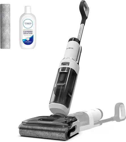 Tineco Floor ONE Stretch S6 - Aspiradora inalámbrica en seco y húmedo, trapeador inteligente de 180°, 40 minutos de larga duración de 158 ℉ Flashdry