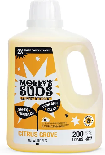 Miniatura 14 de Molly's Suds Detergente líquido para ropa Jabón detergente para ropa limpia para pieles sensibles 2 veces concentrado, alta eficiencia (HE)