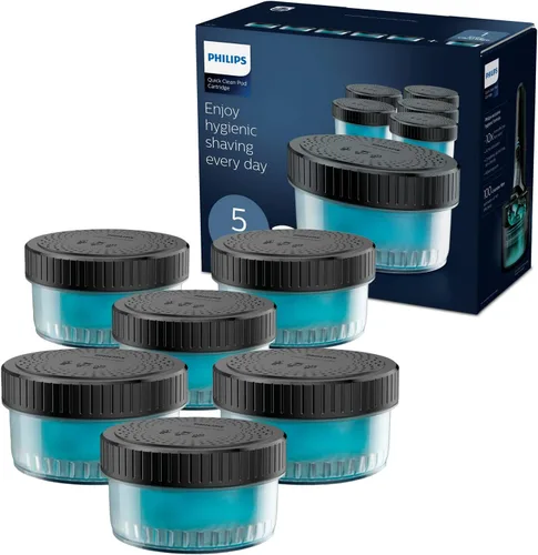 Philips UK Kitchen and Home - Cartucho de repuesto de cápsulas de limpieza rápida para afeitadora eléctrica, paquete de 5+1, afeitado higiénico de