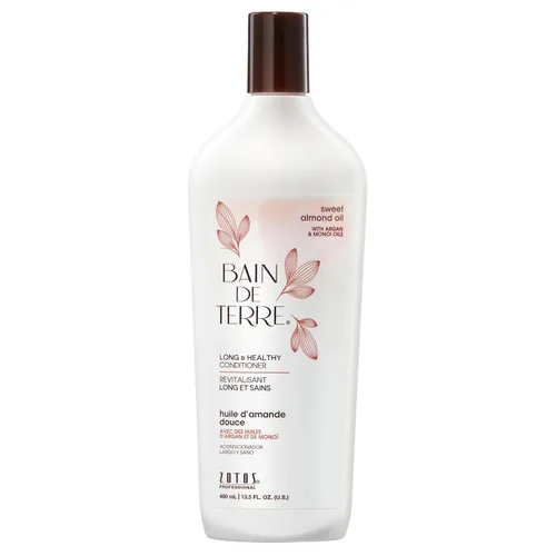 Miniatura 10 de Bain de Terre Aceite de almendras dulces acondicionador largo y saludable, fuerza y protección para cabello débil y dañado, con aceites de argán