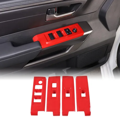 Miniatura 9 de Aunginsy Cubierta de Panel de Moldura de Botón de Elevación de Vidrio para Puerta de Automóvil Compatible con Toyota Tundra/Sequoia 2022-2025