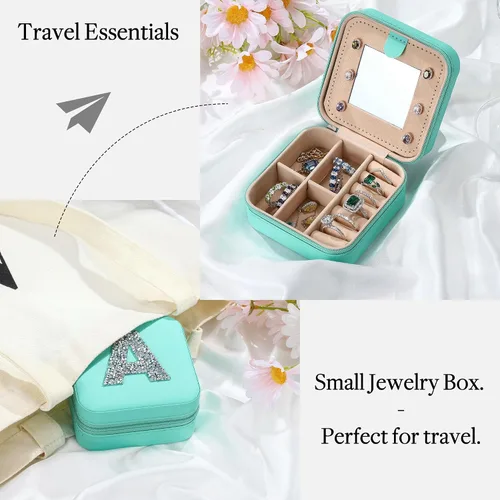 Miniatura 4 de Regalos personalizados para mujeres, joyero de viaje pequeño, organizador de joyería, regalo de cumpleaños personalizado, para mujeres