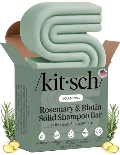 Miniatura 10 de Kitsch Tea Tree & Mint Clarifying Shampoo and Shave Bar, Champú anticaspa para hombres y mujeres, sin plástico, sin sulfato. Champú para el cabello
