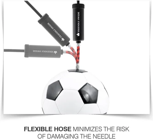 Miniatura 5 de The Friendly Swede Bomba de bola para pelotas deportivas, incluyendo agujas y boquillas, bomba de aire manual para pelotas, bomba de baloncesto