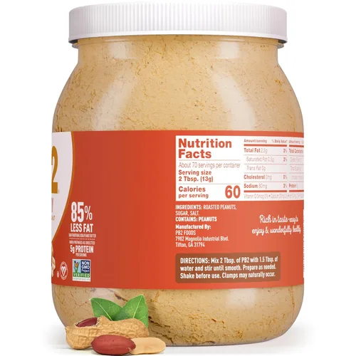 Miniatura 9 de PB2 Mantequilla de maní en polvo crujiente - Mantequilla de maní en polvo con pequeñas piezas de maní crujientes