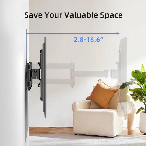 Miniatura 3 de Suptek Soporte de pared para monitor de TV de movimiento completo para la mayoría de televisores y monitores de pantalla plana LED LCD de 13 a 42