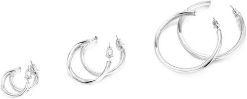 Miniatura 15 de PAVOI Aretes de aro chapados en oro de 14 quilates para mujer, aretes de aro de oro infinito de 0.079 pulgadas de grosor, aretes de bucle chapados