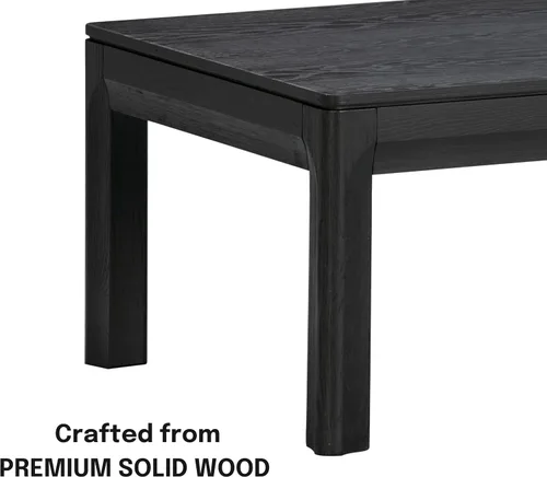 Miniatura 5 de NTC Flow Mesa de Café Moderna de Madera Rectangular con Cajón Oculto – Resistente al Agua y al Calor, Negro Quemado