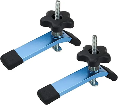Miniatura 8 de POWERTEC 2 abrazaderas de sujeción ajustables, abrazadera de pista en T multiposicionable, abrazaderas de plástico reforzado con 20 pernos de acero