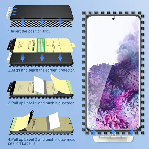 Miniatura 5 de Pack de 6 protectores de pantalla LK 3 unidades + 3 protectores de lente de cámara compatible con Motorola Moto G Power 2021, no para Moto G Power