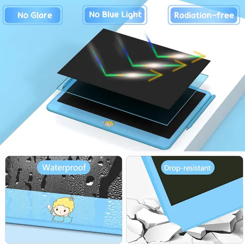 Miniatura 7 de Hockvill Tableta de escritura LCD de 12 pulgadas, juguetes para niños y niñas, almohadilla de dibujo para niños de 3, 4, 5, 6, 7 años, tablero