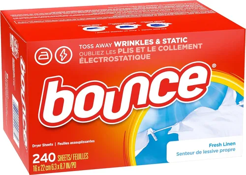 Miniatura 2 de Bounce - Suavizante de telas para secadora, paños de suavizante perfumado aroma lino fresco, 240