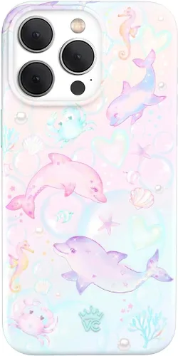 Miniatura 112 de VELVET CAVIAR Funda para iPhone 15 Pro, compatible con MagSafe, probada en caídas de 10 pies, estampado de leopardo y amatista púrpura
