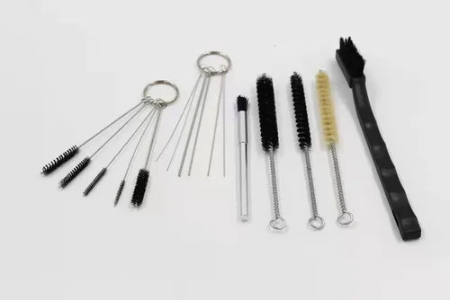 DECFLO 17 piezas Kit de cepillo de limpieza para pistola de pintura – Limpiador de lubricante de alambre con mini cepillos y agujas de nailon para