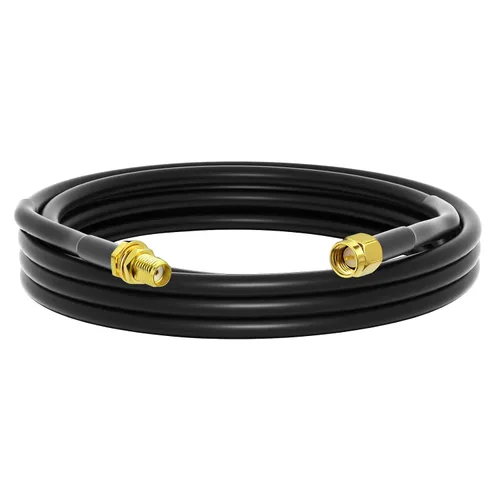 onelinkmore Cable de extensión coaxial de baja pérdida de 10 pies RG58 SMA hembra a SMA macho Conector de cable coaxial RF y aplicaciones de radio