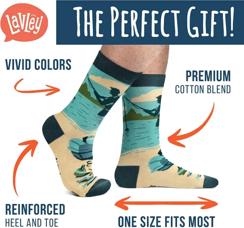 Miniatura 2 de Lavley Calcetines divertidos para amantes de las actividades al aire libre y más, regalos novedosos para hombres, mujeres y adolescentes