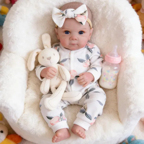 Miniatura 3 de Milidool Muñecas de bebé recién nacidas realistas de 20 pulgadas con cuerpo posable, muñecas de bebé de la vida real con accesorios para niñas