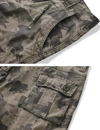 Miniatura 5 de TRGPSG Men's Wild Cargo Pants, Camo Pants Cotton Casual Work Hiking Pants with 8 Pockets(No Belt)