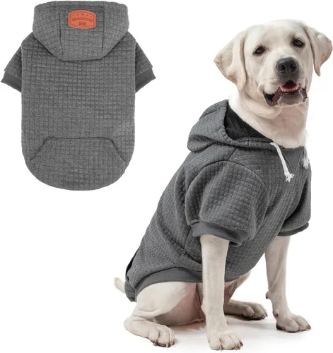 Miniatura 69 de BEAUTYZOO Sudadera con capucha para perro pequeño con bolsillos, ropa para perros pequeños y medianos, niño y niña, abrigos de algodón laminado tipo