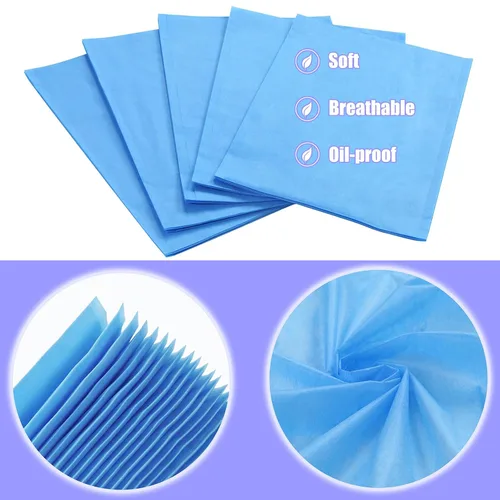 Miniatura 4 de 100 piezas de sábanas desechables azules de tela no tejida para spa, cubierta de cama para masajes tatuajes de belleza, 31 x 71 pulgadas
