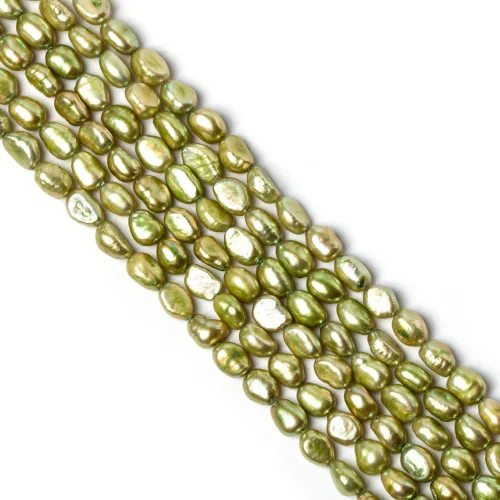 Miniatura 38 de Cuentas de perlas de arroz de agua dulce naturales de 0.35 a 0.35 pulgadas, perlas auténticas de 14 pulgadas, cuentas sueltas para hacer joyas
