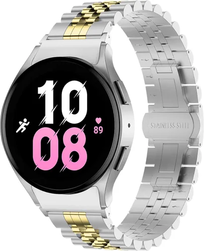 Miniatura 9 de Wolait Compatible con Galaxy Watch 6 Classic Band 1.850 in 1.693 in, correa de repuesto de metal de acero inoxidable para Samsung Galaxy Watch Negro