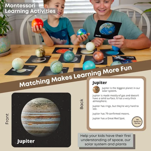 Miniatura 3 de Planetas para niños Juguetes del sistema solar 3-5, Sistema solar para niños, juguetes espaciales para niños de 5 a 7 años, modelo de juguete