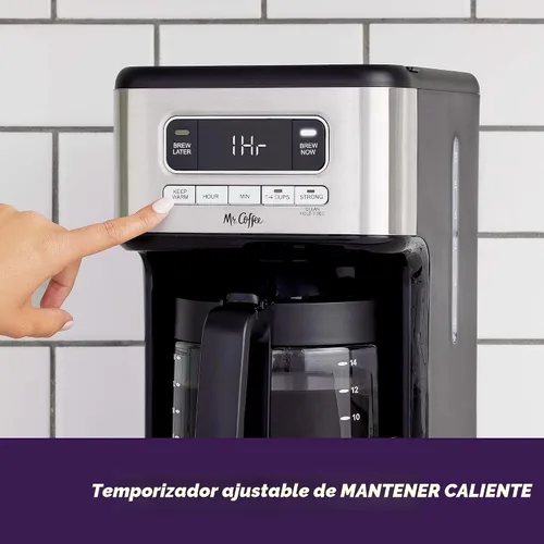 Miniatura 7 de Mr. Coffee - Cafetera programable de 14 tazas de acero inoxidable