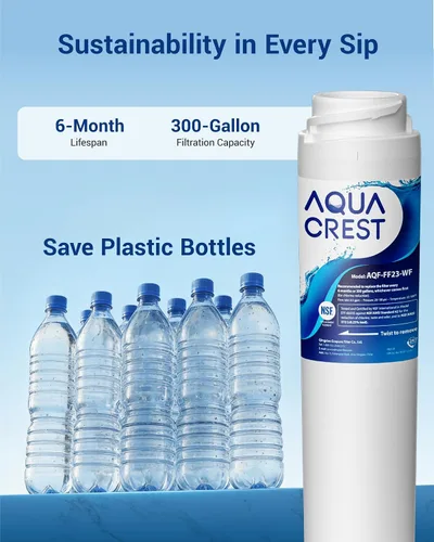 Miniatura 7 de AQUA CREST GSWF Filtro de agua para refrigerador, repuesto para GE® GSWF Smart Water 238C2334P001, Kenmore® 46-9914, 469914, 9914, 3 filtros