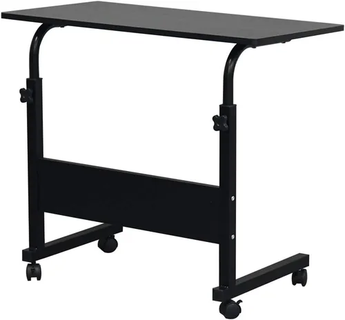 Miniatura 6 de Mesa auxiliar con ruedas para sofá, portátil, portátil, soporte de escritorio para computadora portátil con ruedas, altura ajustable, bandeja de TV