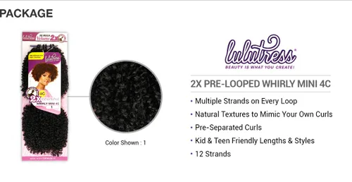 Miniatura 3 de Sensationnel Lulutress - Extensiones de cabello trenzado de ganchillo para hacer tú mismo, todo Kanekalon retardante de llama fibra sintética