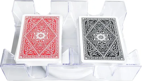 Miniatura 2 de Yuanhe Bandeja de cartas giratoria de 2 cubiertas, tarjetero
