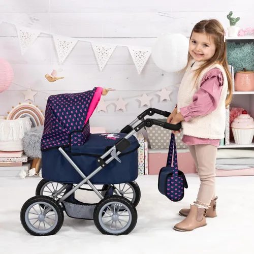 Miniatura 2 de Bayer Cochecito de muñeca de moda, mango ajustable, juguete de juego de simulación con bolsa de almacenamiento, 18 pulgadas