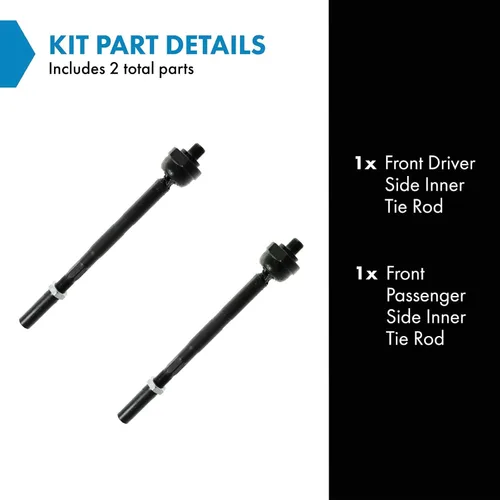 Miniatura 2 de TRQ Juego de barras de acoplamiento interiores delanteras 2 piezas compatibles con Jeep Commander 2006-2010 Grand Cherokee 2005-2010