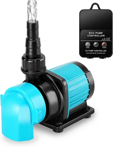 Mini bomba de agua de CC para acuario de 320 GPH con controlador, bomba de retorno sumergible DC24V 12W para tanque de peces, para acuarios nano de