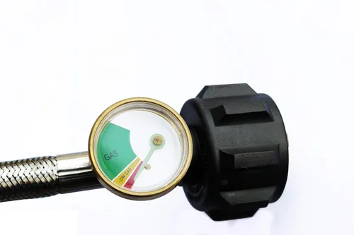 Miniatura 4 de DOZYANT Adaptador de manguera trenzada de acero inoxidable de 6 pies con medidor de tanque, convertidor de propano de 1 libra a 20 libras