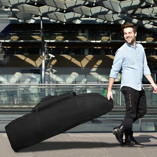 Miniatura 7 de WOLT Bolsa de viaje de golf con sistema de soporte antiimpacto, funda de viaje de golf acolchada suave para líneas aéreas, tela Oxford resistente