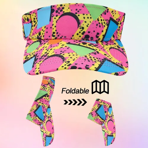 Miniatura 7 de Riñonera de los años 80 y 90, 2 unidades, visera solar, bolsa para la cintura, traje retro de los años 80 y 90, accesorios de moda para hombres