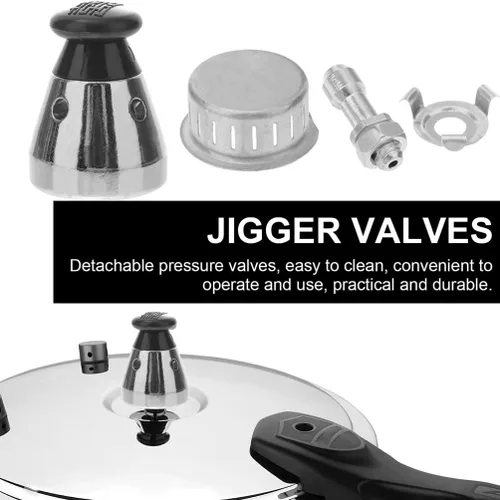Miniatura 9 de Hemoton Juego de accesorios para olla a presión, 4 piezas de repuesto, incluyendo válvula de escape de puerta limitadora de presión, cubierta