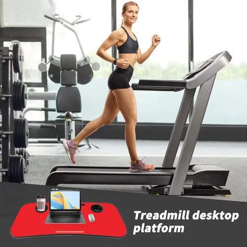 Miniatura 9 de Accesorio de escritorio para cinta de correr, bandeja de banda de rodadura de 36 pulgadas, plataforma de manubrios con soporte para laptop, soporte