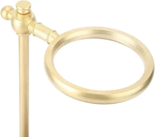 Miniatura 9 de Fdit Soporte para gotero de café de latón con base de madera, altura ajustable, rotación de 360 grados, preparación manual, 8.8 x 6.3 x 10.8 pulgadas