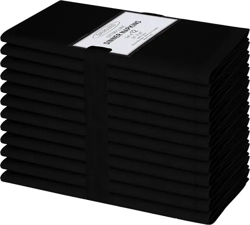 Miniatura 25 de Cotton Clinic Servilletas de tela 100% algodón extra grandes de 20 x 20 pulgadas, juego de 4 servilletas de mesa suaves y duraderas reutilizables