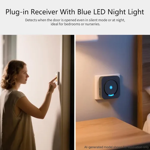 Miniatura 4 de Extensor de timbre inalámbrico para Google Nest Doorbell (cableado, 2ª generación) Extensor de timbre con receptor conectado al timbre de puerta