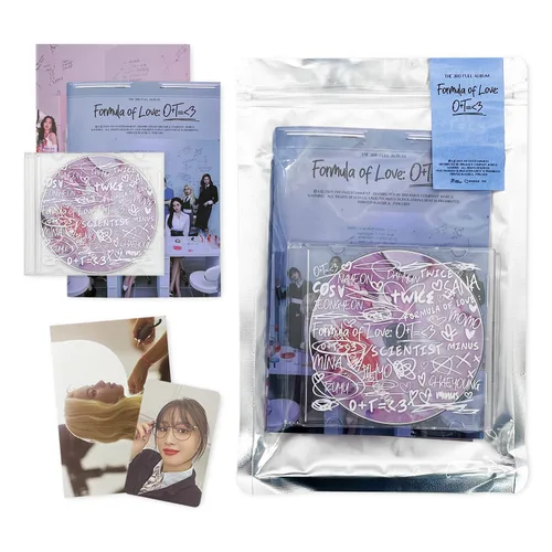 TWICE - 3rd Full Album Formula of Love: O+T= < 3 Result file ver. Cover + Photobook R + Photocard + Twind Photo + Folded Poster + 2 Pin Button