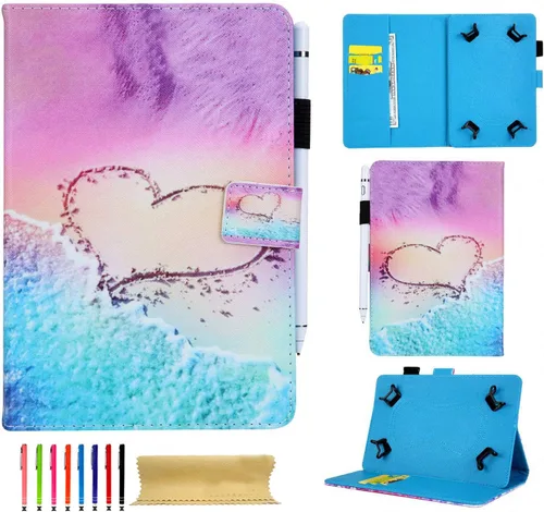 Miniatura 13 de Funda universal para tablet de 9.5 a 10.5 pulgadas, con soporte para lápiz capacitivo y ranuras para tarjetas de crédito para iPad de 9.7 pulgadas