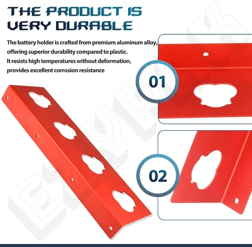Miniatura 4 de Paquete de 2 soportes de batería para Milwa..... Herramienta de 12 V, soporte de pared para Milwa..... Almacenamiento de baterías de 12 V