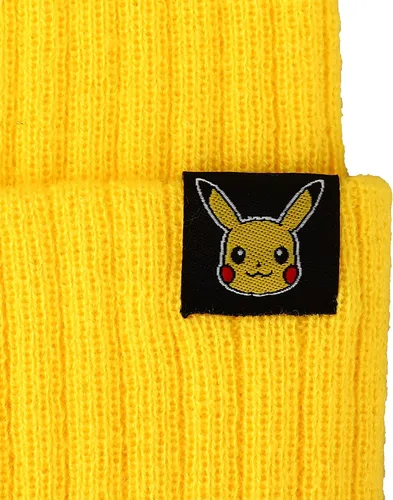 Miniatura 2 de Bioworld Pokemon Pikachu Inspired Yellow Cuff Beanie, Amarillo