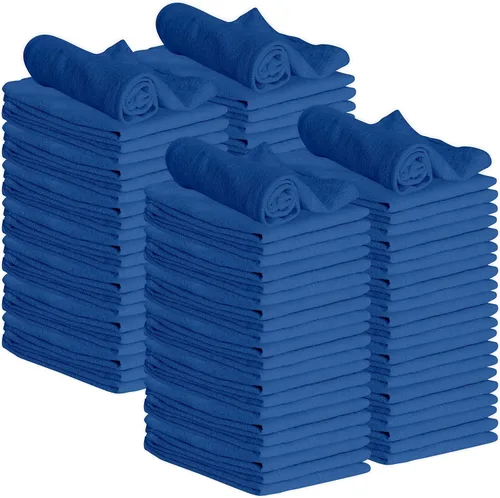 Miniatura 28 de GREEN LIFESTYLE Paquete de 150 toallas azules de 12 x 14 pulgadas, 100% algodón, superabsorbentes y duraderas para el automóvil, trapos reutilizables